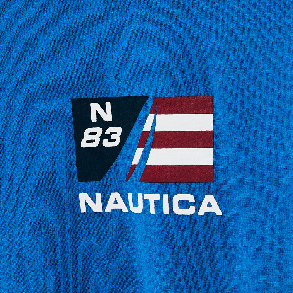 Sustainably Crafted Sailing Team Graphic T-Shirt,True Navy,large