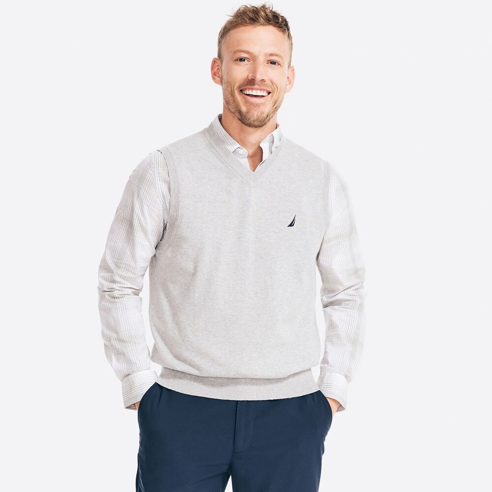 NAVTECH SWEATER VEST,Grey Heather,large