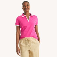 Johnny Collar Top,Hot Pink,large