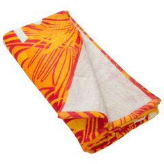 PALM ANCHOR PRINT BEACH TOWEL,Orange,large