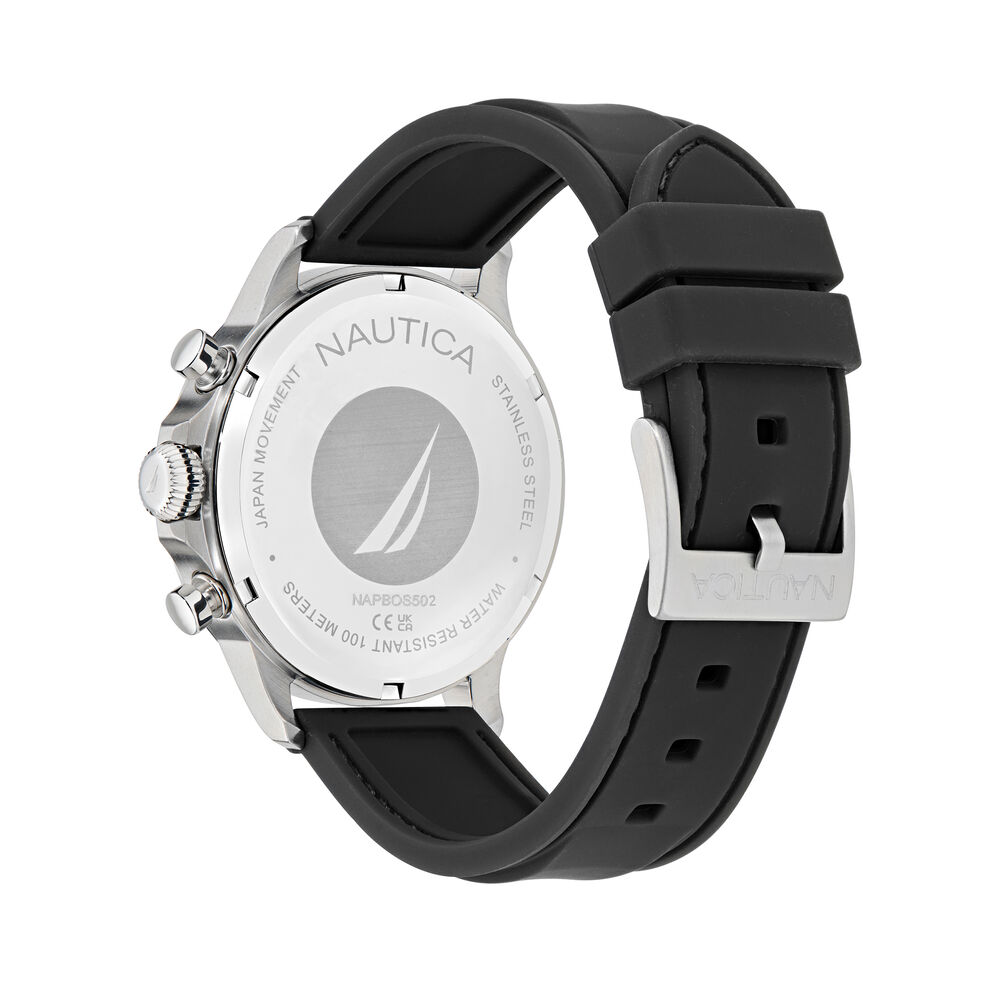 NCT Blue Ocean Chronograph Silicone Watch,Black,large