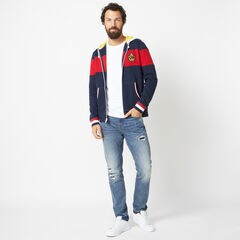 NAUTICA JEANS CO. COLORBLOCK FULL-ZIP HOODIE,Navy,large